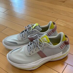 Sorel Gray Sneakers with Pink and Neon Yellow Accents